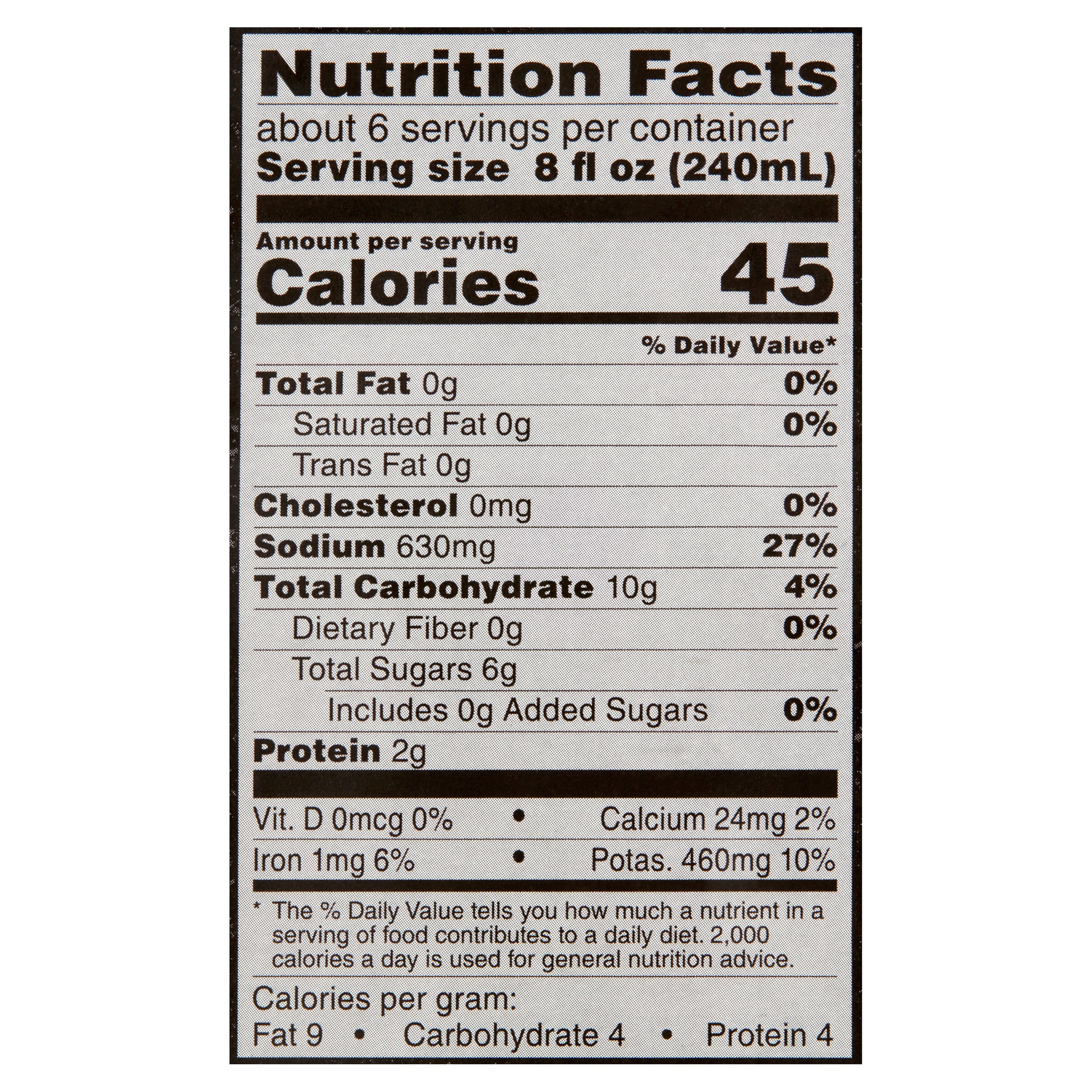 (2 pack) Great Value 100% Fresh-Pressed Tomato Juice, 46 fl oz