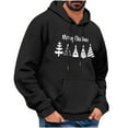 thumbnail image 2 of EchfiProm Hoodies for Men with Pockets Black Graphic Pullover Merry Christmas Hooded Xmas Mens Sweatshirt 2XL, 2 of 5