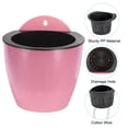 thumbnail image 4 of Unique Bargains 7 Inch Self Watering Plant Pot Hanging Planters with S Hooks, Pink 3 Pack, 4 of 7