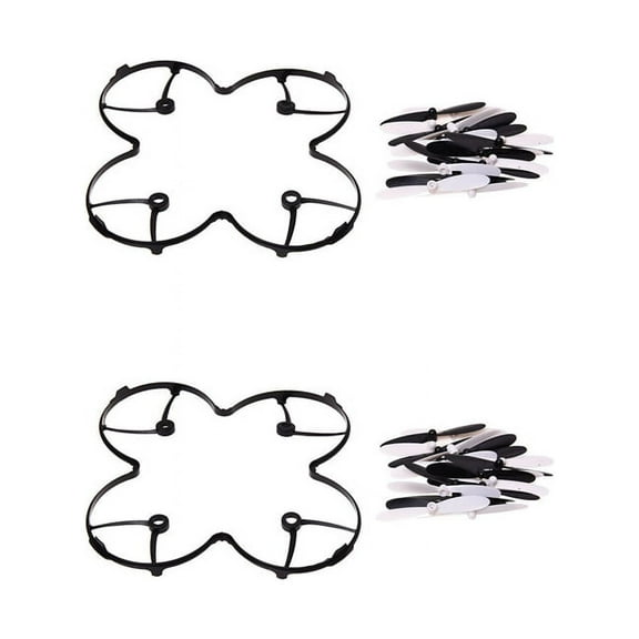 40 Piece Set Propeller Blades with Helices Protective Cover for X4 H107 H107C H107D Quadcopter, Black White