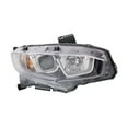thumbnail image 5 of For Honda Civic 2016 17 18 19 2020 Headlight Assembly Passenger Side | CAPA Certified | Chrome Housing | Clear Lens | With Projector | Replacement For HO2503173, HO2503173C | 33100TBAA01, 5 of 7