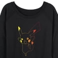 thumbnail image 3 of Pokémon - Colorful Pikachu Outline - Women's Lightweight French Terry Long Sleeve Shirt, 3 of 5