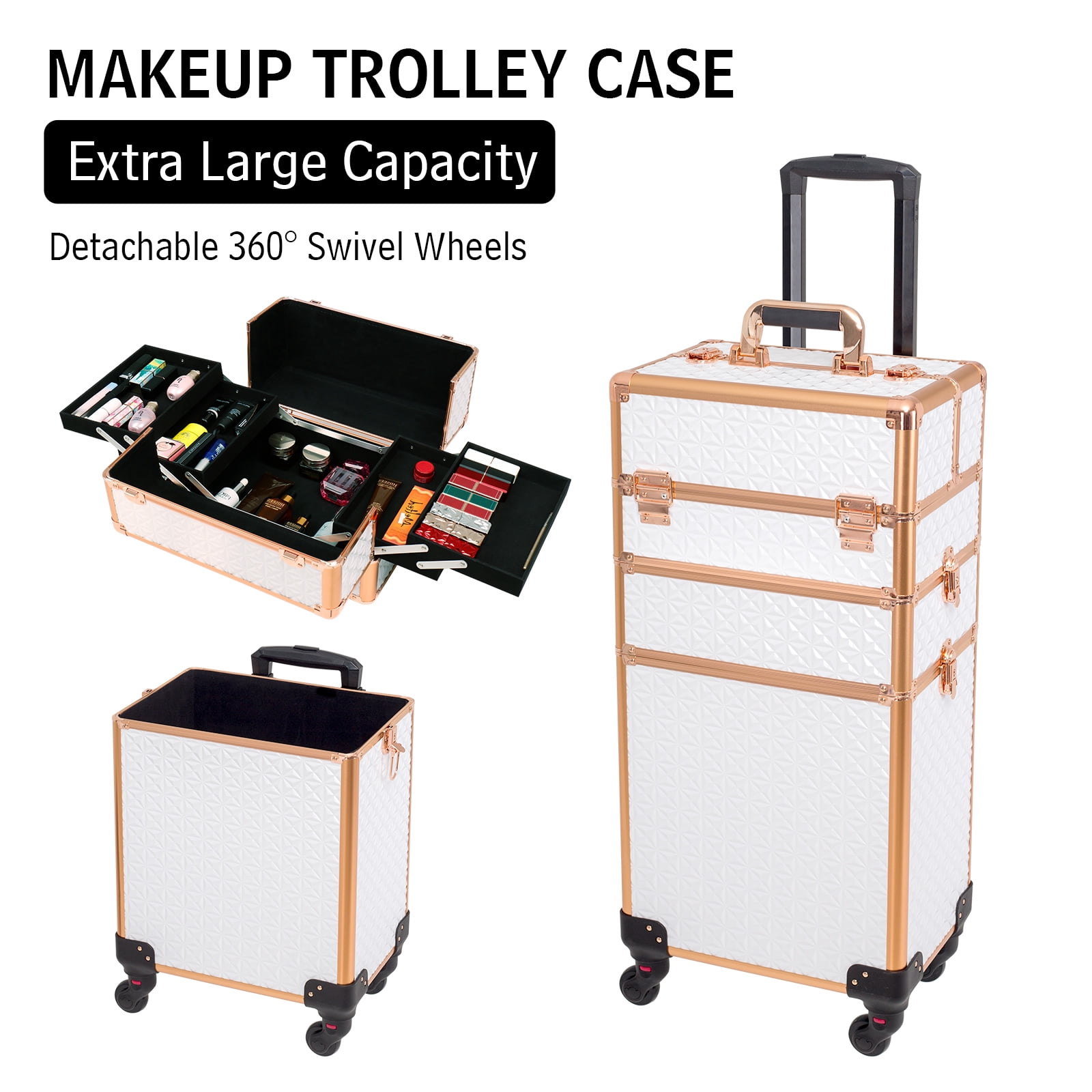 rolling cosmetic train case