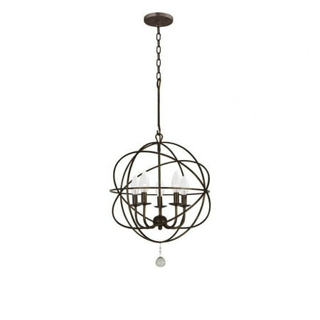 

Five Light Mini Chandelier in Minimalist Style 17 inches Wide By 23 inches High-English Bronze Finish Bailey Street Home 49-Bel-2242594