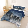 thumbnail image 2 of Erosebridal Wolf Pack Snowy Mountain Print Full Size Comforter Sets, Jungle Animal Bedding Sets for Men and Women, Navy Reversible 3pcs, 1 Comforter and 2 Pillowcases, 2 of 6