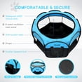 thumbnail image 4 of Pet Playpen Goozii, portátil y plegable para perros pequeños, color negro y azul, 4 of 9
