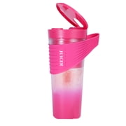 BOKYAN Travel Friendly Personal Blender, 15.5 oz / 460ml Pink Portable Blender for Shakes, 20000 RPM Smoothies Maker with 6 Blades, USB-C Rechargeable, IP7 Waterproof Electric Juicer Cup