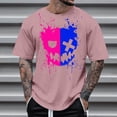 thumbnail image 3 of T-Shirts à Col Rond pour Hommes Séchage Rapide Imprimé Polyester, Coupe 3D Col Rond Haut Athlétique pour Gym, Course, Cyclisme & Décontracté, 3 of 4