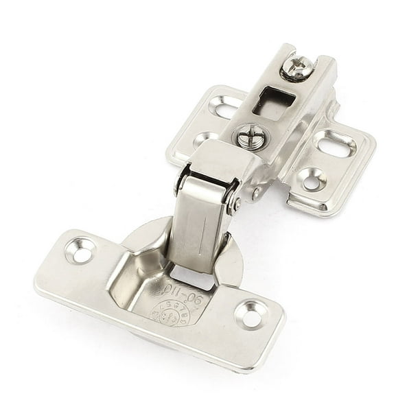 Unique Bargains Household Spring Loaded Door Hinges Silver Tone