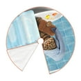 thumbnail image 3 of Bingfone Christmas Tree Skirt Mat Christmas Decoration Interior 36"-Funny Cat Taking A Bath, 3 of 8