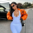thumbnail image 3 of Babysbule Summer Dresses for Women Tank Dress Deep V-Neck Sleeveless Ribbed Party Club Dress, 3 of 9