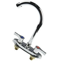 BCLONG Brass Double Hole Handle kitchen Faucet Rotary Hot and Cold Basin Sink Mixer Tap