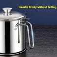thumbnail image 4 of Puseky Stainless Steel Oil Strainer Pot and Grease Can - 1.8L Capacity, Fine Mesh Strainer, Dust-Proof Lid, Non-Slip Plate - Ideal for Storing Frying Oil and Cooking Grease, 4 of 12