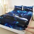thumbnail image 3 of Feelyou 3D Cool Automobile Twin Sheet Sets, Speed Racing Car Twin Fitted Sheet, Modern Extreme Sport Theme Flat Sheet, Luxury Bedroom Decor, 3pcs, 3 of 7