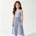 thumbnail image 2 of Whouriu Girls Wide Leg Cropped Pants Summer Breathable High Elastic Waist Capris, Sizes 2-14, 2 of 5