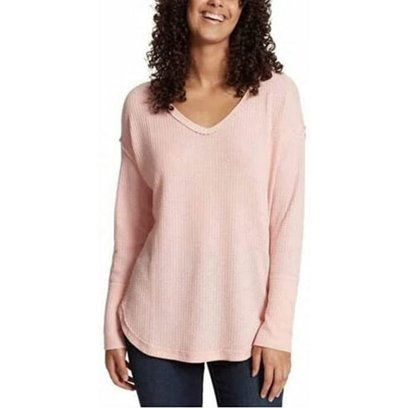 Vintage America Blues Women's Top Sz XL Thermal Knit Pink