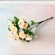 thumbnail image 4 of Rosas artificiales - 5 tallos con 15 mini rosas, flores de plástico para decoración del hogar, blanco rosa verde azul rojo, 4 of 6