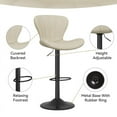thumbnail image 5 of Hawsaiy Modern Swivel Bar Stools Set of 2, Faux Leather Upholstered Counter Height Bar Chairs, Waterproof Barstools for Kitchen Island & Home Bar,Maize Yellow, 5 of 10