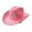 Dark Pink, variant on LED Lights Cowboy Hat Christmas Or Festival Party With LED Lights Cowboy Hat Western Cowboy Red Hat Santa Claus Trimmed Lights Hat