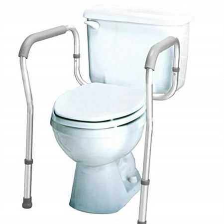 Carex Toilet Safety Rails carex toilet safety frame - toilet safety rails and grab bars for seniors, elderly, disable, handicap - easy install with adjustable width/height, fits most toilets ()