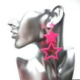 thumbnail image 2 of Star Earrings for Women Color Hollow Star Dangle Earrings Sparkle-Star Drop Earrings Jewelry Gift Valentines Day, 2 of 9