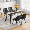 thumbnail image 2 of Alden Design 2PCS Faux Leather Dining Chairs with Metal Legs for Dining Room, Black, 2 of 8