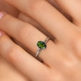 thumbnail image 4 of Gem Stone King 14K White Gold Tourmaline Green Mystic Topaz Solitaire Engagement Ring for Women | 0.80 Cttw | Oval 7X5MM | Gemstone November Birthstone | Size 5, 4 of 6