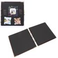 thumbnail image 1 of Refillable Album, PU Leather Iron Hoop Binder, DIY, Scrapbook, Black Card Pages, Large Capacity, with Retro Metal Corner Protectors, for DIY  Album, 1 of 7