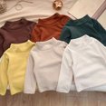 thumbnail image 5 of KYAIGUO Baby Girl Turtleneck Thermal Tee Shirt Infant Boys Long Sleeve Thermal Tops Newborn Fleece Cotton Baselayer Blouse, 5 of 8