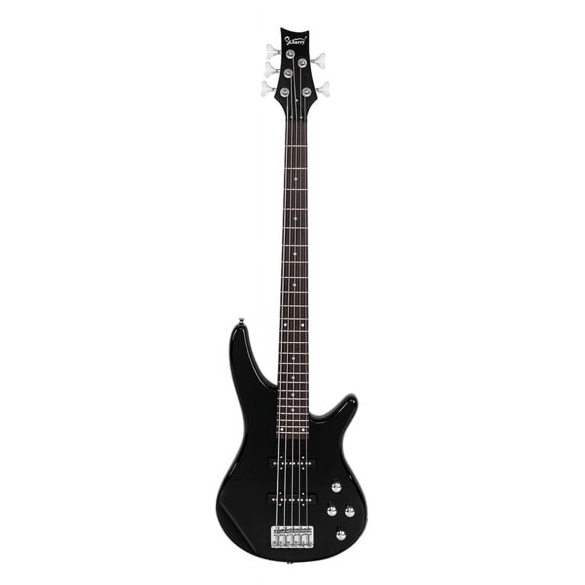 5 String Full Size Bass Guitar SS Pickups and Amp Kit for The Experienced Player Black