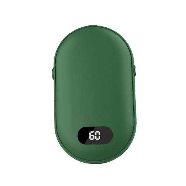 Advancent Calentador de manos de invierno de 5200mah, calentador de pantalla Digital LCD recargable por USB del tesoro, banco de energía móvil eléctrico Suministros térmicos Verde Advancent HA071666-01
