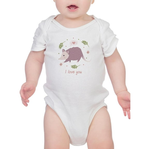 I Love You Opossum Bodysuit Infant -Image by Shutterstock,  18 Months