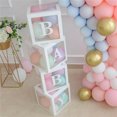 thumbnail image 5 of Baby Shower Party Decor Caja De Globos Caja De Cartón Transparente Caja De Regalo De Navidad Para Niños Niñas Baby Shower Despedida De Soltera 4 Unids/Set Speravity HA024123-02, 5 of 5