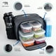 thumbnail image 2 of MOCHILA LONCHERA TERMICA AISLADA CON 6 CONTENEDORES ANTIGOTEO DE 600ML Y 400 ML, APTOS PARA MICROONDAS Y CONGELADOR, INCLUYE VASO MEZCLADOR, PASTILLERO Y HIELO REUSABLE, 2 of 7