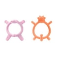 thumbnail image 1 of Pigeon - Silicone Teether Set (Pink + Orange), 1 of 3