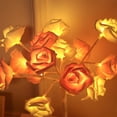 thumbnail image 5 of LSLJS Artificial Rose Flowers Table Lamp, Valentine Decorations,11.8" Bouquet Pink Rose Decorative LED Lights Battery Operated Warm White Bedside Night Lamp Valentine's Gifts for Girlfriend Couple, 5 of 6
