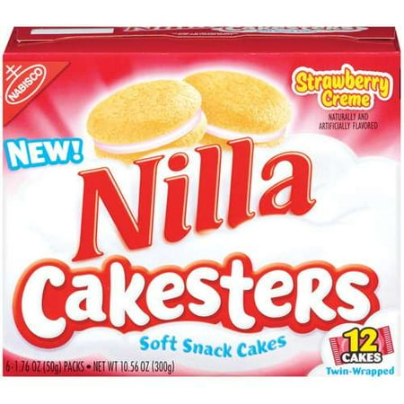 Nabisco Nilla: Soft Cakesters Strawberry Creme 1.76 Oz Snack Cakes, 6 ct