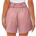 thumbnail image 4 of Clothing 2025 Women's Shorts Womens Waist Summer High Shorts Cotton Waist Casual Women Shorts Elastic and Solid Women's Shorts Women Blendingpants, 4 of 5