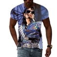 thumbnail image 2 of Camiseta con estampado 3D de Michael Jackson para hombre, camisa de cuello redondo de manga corta, ropa de calle Harajuku de gran tamaño, camisetas para niños, 2 of 4
