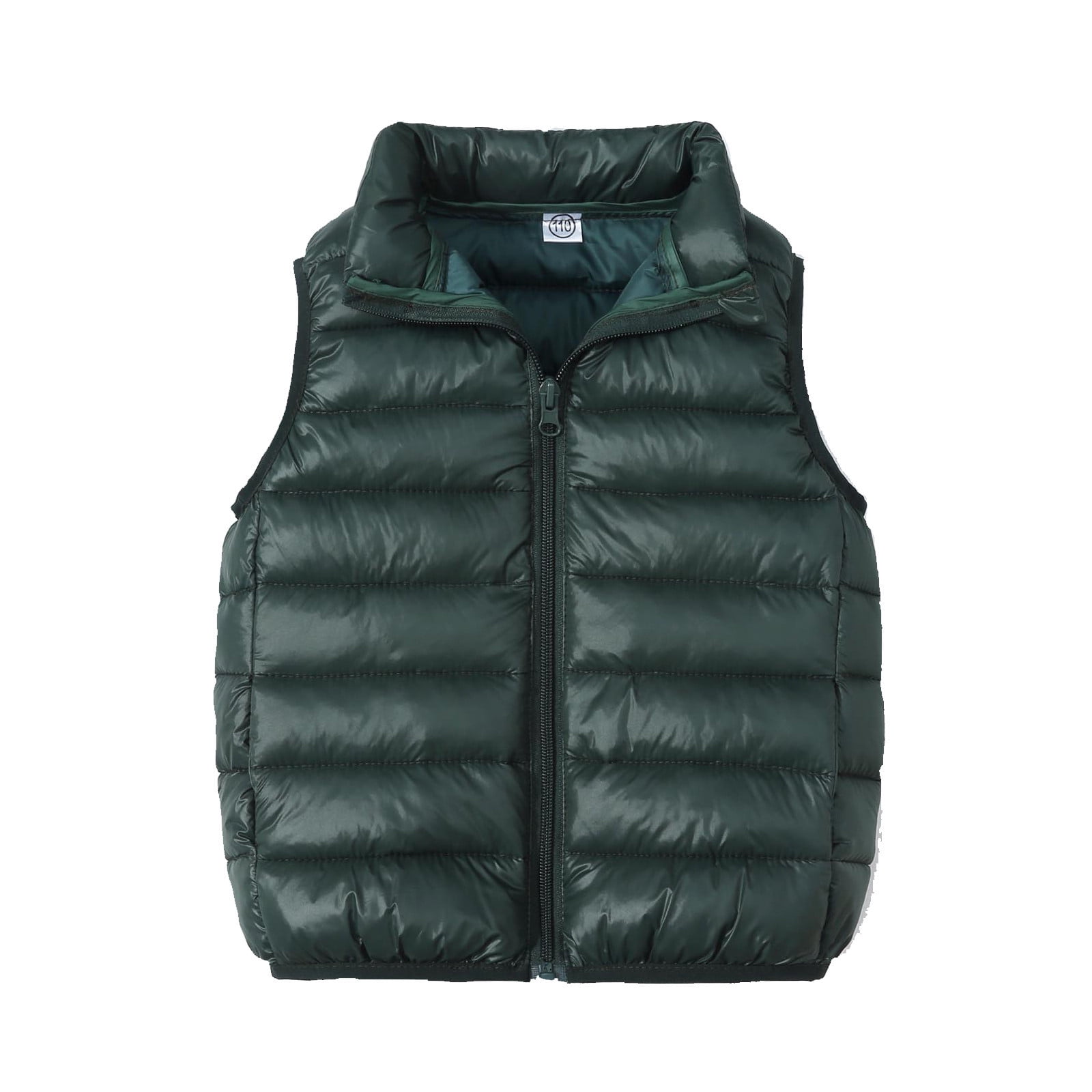 Penkiiy Down Puffer Vest for Boy Girls Lightweight Water Resistant Winter Jacket Outwear Kids Fall Sleeveless Coats Army Green Clearance for 8 9 Years