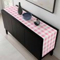 thumbnail image 5 of Pink Checkered Table Runner 72 Inches Long, Pink White Buffalo Plaid Kitchen Coffee Dining Table Decoration for Home Party Birthday Wedding Home Decor 18x72 Inches, 5 of 8