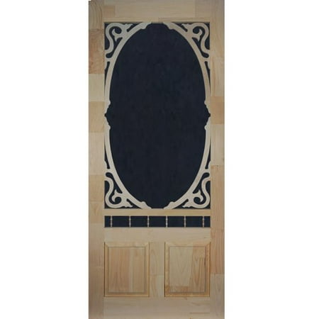 Kimberly Bay Clarington Unfinished Wood Slab Screen Door