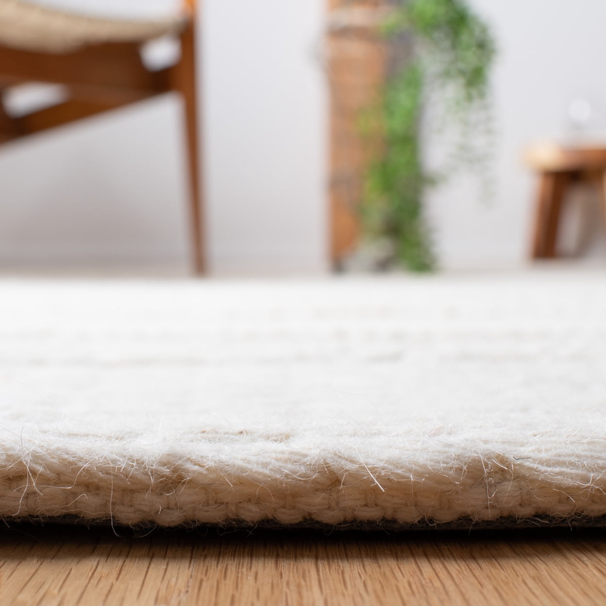 SAFAVIEH Natura Avery Solid Striped Braided Wool Area Rug, Natural, 8' x 10'