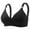 Black, variant on Elainilye Fashion Women Bras Wireless Plus Size Wire Free Comfortable Push Up Bra Traceless Gathered Underwear,Black
