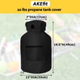 thumbnail image 3 of Propane Tank Cover 20lb Gas Tank Cover Outdoor 600D Heavy Duty Waterproof Covers Fits Standard 20 lb Tank Cylinder, 13'' x 19.5'' Black（There is only one dust cover）, 3 of 5