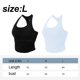 thumbnail image 2 of Dinheiro 2 Piezas Sujetador Deportivo para Mujer Almohadilla para el Pecho extraíble Tops Cortos de Entrenamiento para Yoga Gimnasio Fitness Top, Negro + Blanco, L,, 2 of 5