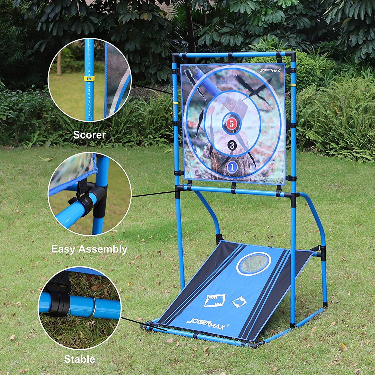 JOGENMAX 3 in 1 Cornhole Game, Foam Axe Throwing Game, Baseball Toss  Indoor/Outdoor Games - Walmart.com