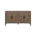 thumbnail image 3 of Testing Item- 4 Door Wooden Twill Sideboard American Country Vintage Old Living Room Dining Room Hallway Entryway Cabinet (Brown), 3 of 5
