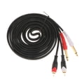 thumbnail image 3 of 2x Cable Adaptador de sonido Dual 1/4 6.35 / 6.5mm A 2RCA Para Amplificador 9.8ft Hugo Cable adaptador de audio, 3 of 5
