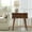 Walnut, variant on 23" Wooden End Table with Charging Station and Tray Modern End Table for Living Room Black